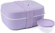 Amuse bento lunchbox 3-in-1 lavender - brooddoos met elastiek en lekvrij sauspotje - broodtrommel - bpa-vrij - paars - 900ml + 600ml + 85ml