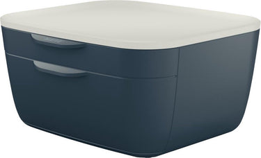 Leitz cosy ladenblok - ladekastje met 2 laden - ladenbox voor bureau - ideaal voor thuiskantoor thuiswerken - fluweel grijs