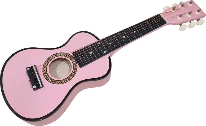 Afbeelding laden in galerijviewer, Playwood kindergitaar - roze houten speelgoedinstrument met 6 snaren
