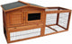 Flamingo konijnenhok met ren – groot konijnenhok voor buiten met nachthok en uitloopren – 150x53x69 cm – konijnenhok sunshine classic bruin