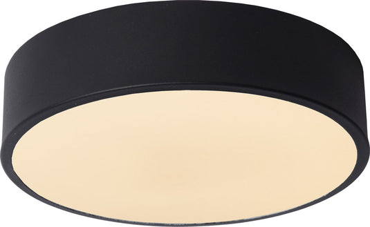 Lucide unar - plafonnière (plafondlamp) - ø 20 cm - led 3 stepdim - 1x12w 2700k - zwart