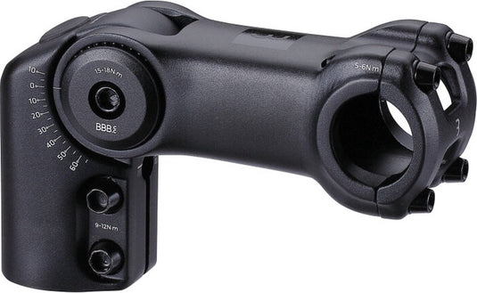 Bbb cycling stuurpen verstelbaar 120mm - verstelbare stuurpen racefiets, e-bike mtb - 25.4mm stuurpenverlenger - -40° +60° hoek - highfix - bhs-34