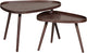 Woood nissa bijzettafels - walnoot - set van 2 - 39x71x52