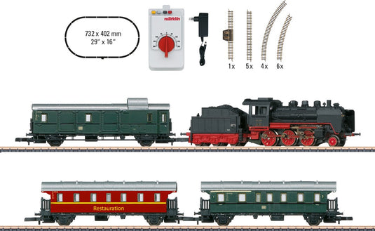Märklin startset museumpersonentrein met stoomlocomotief serie 24.