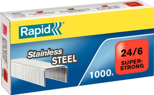 Rapid superstrong nietjes 24 6mm - 1000 nietjes - rvs