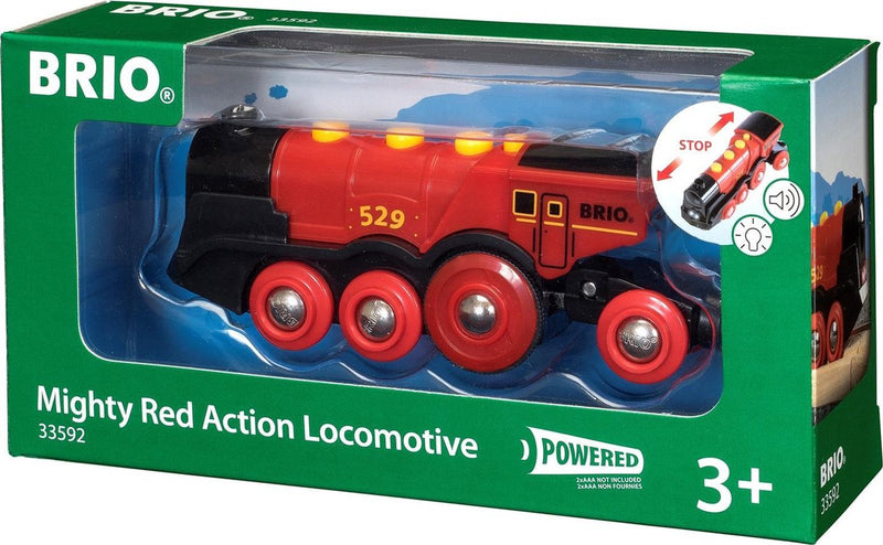 Afbeelding laden in galerijviewer, Brio rode locomotief op batterijen
