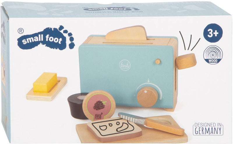 Afbeelding laden in galerijviewer, Small foot - houten broodrooster set

