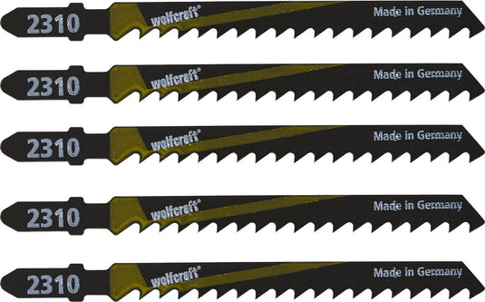 Wolfcraft - 5 decoupeerzaagbladen - decoupeerzaagblad t-schacht - 100mm - 2360000