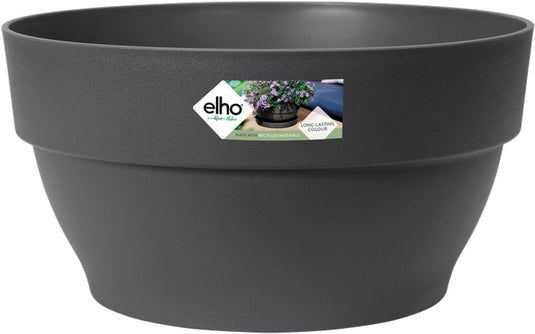 Elho vibia campana schaal 34 - plantenschaal voor buiten - 100% gerecycled plastic - ø 33.9 x h 17.4 cm - antraciet