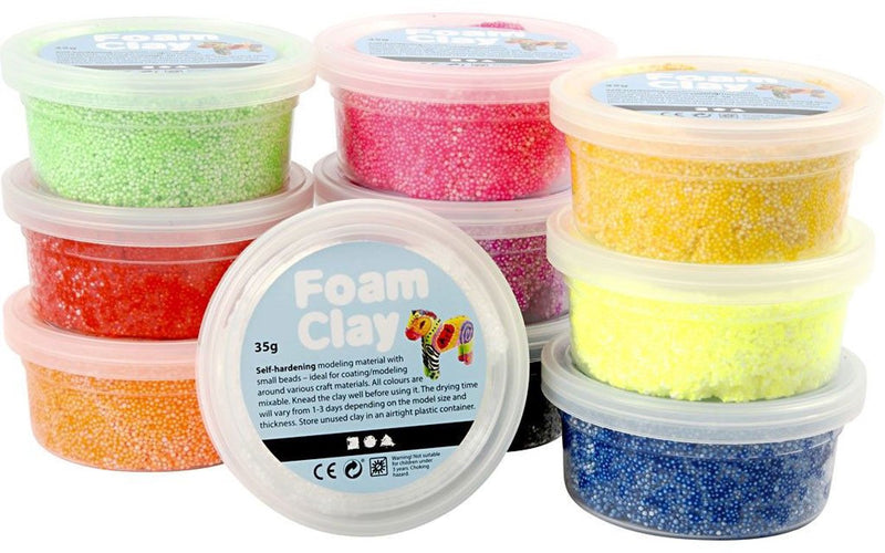 Afbeelding laden in galerijviewer, Foam clay foam klei - basiskleuren, 10x35gr
