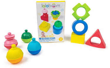 Lalaboom - vormen en educatieve kralen - 12 stuks