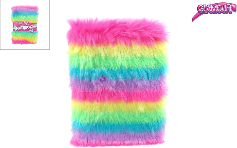 Afbeelding laden in galerijviewer, Van manen veenendaal bv van manen notitieboek a5 glamour fluffy multicolor 80 bladzijden.
