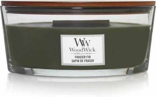 Woodwick heartwick flame ellipse geurkaars - frasier fir - 50 branduren