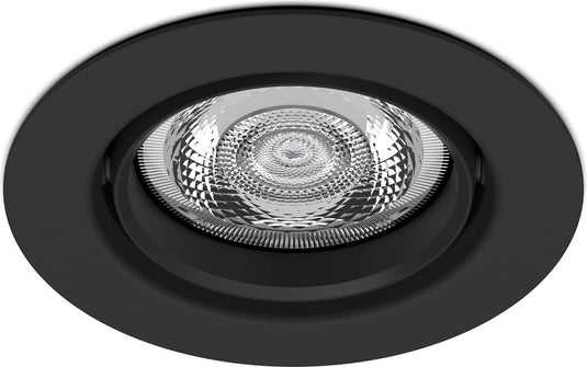 Philips led philips impala inbouwspot - 1-lichts - zwart - rond