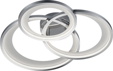 Trio granada - plafondlamp - chroom - incl. 1x smd 36w - dimbaar met schakelaar - plafondbevestiging