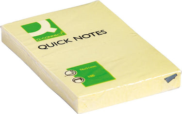 Q-connect quick notes, ft 51 x 76 mm, 100 vel, pak van 12 stuks, geel