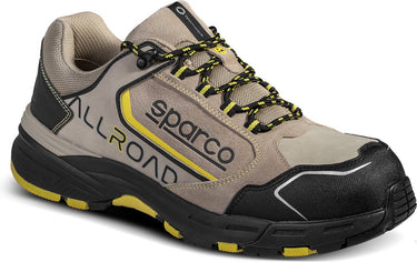 Sparco allroad roc – s3s veiligheidsschoen tan geel met phylon zool en waterafstotend nubuck - bruin 45