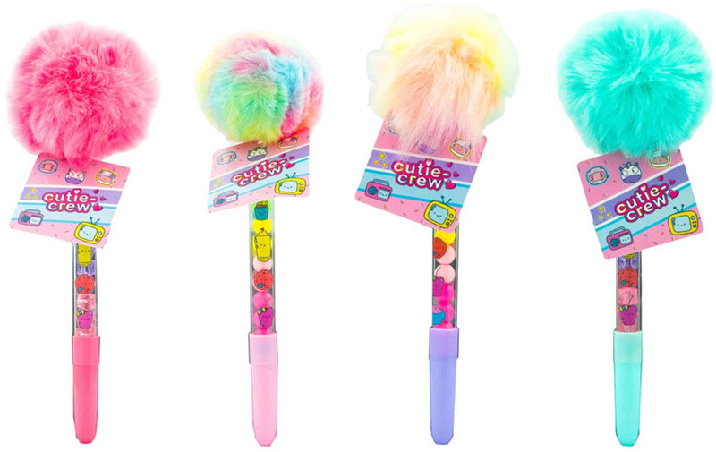 Afbeelding laden in galerijviewer, Canenco twisk cutie crew pen kristal fluffy - kleurrijke balpennen display 1 stuk
