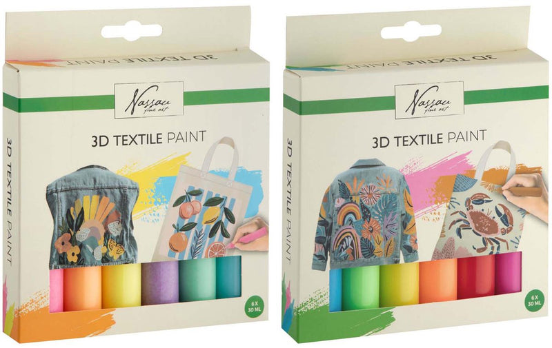 Afbeelding laden in galerijviewer, Creative craft group nassau 3d textielverf set - 6st.

