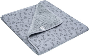 Snoozebaby wiegdeken 75x100 cm - babydeken 0-6 mnd tog 2.0 - 100% biologisch katoen - cloudy grey