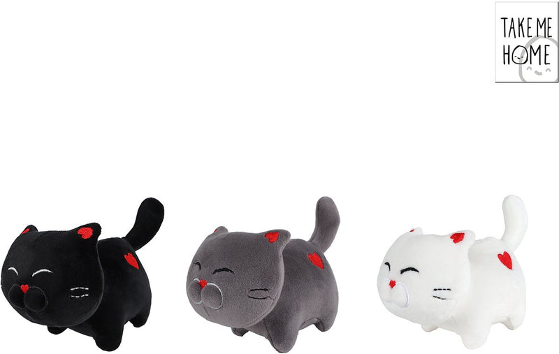 Afbeelding laden in galerijviewer, Take me home knuffel kat pluche 16cm meerkleurig speelgoed.
