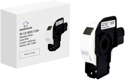 Renkforce rf-6027496, wit, zelfklevend printerlabel, doorlopend etiket, rol, papier, direct thermisch
