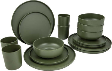 Bo-camp - industrial - servies - patom - 16 stuks - groen