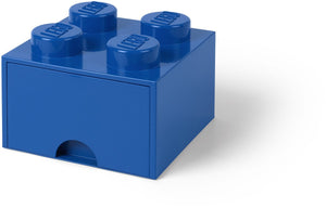 Lego - opbergbox met lade brick 4 - polypropyleen - blauw