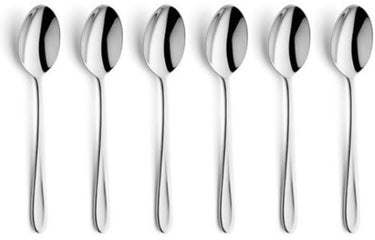 Amefa monaco - 6-delige theelepel set - voor 6 personen - zilverkleurig - rvs - vaatwasmachinebestendig - 18 10 - 6 persoons
