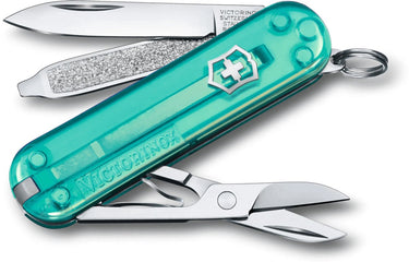 Victorinox classic sd transparent zakmes - tropical surf - 7 functies