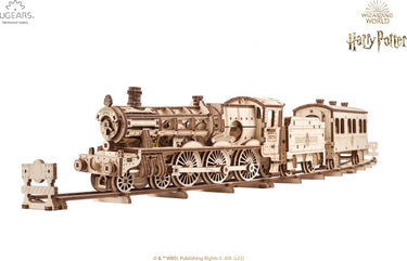 Ugears 3d modelbouw - hogwarts™ express - harry potter™ - mechanisch bouwpakket hout - educatief speelgoed