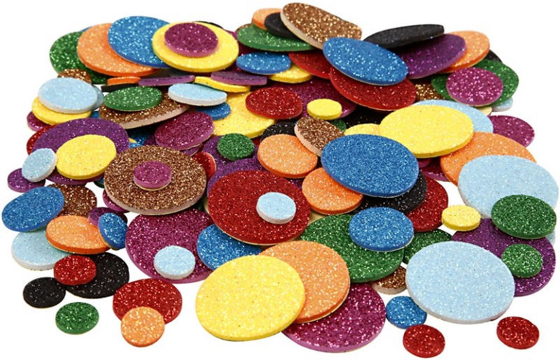 Afbeelding laden in galerijviewer, Creativ company https: www.cchobby.nl foam-cirkels-circkels-d-12-20-32-mm-150-stuk-1-doos
