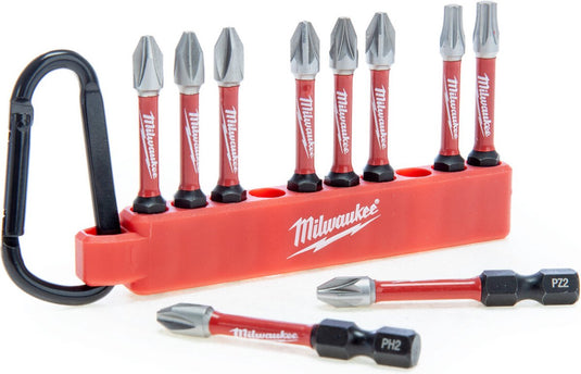 Milwaukee accessoires carabiner 10-delig shockwave bits - 4932480941