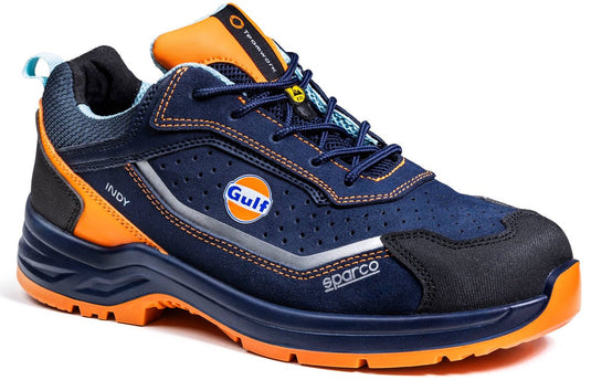 Sparco indy meteor gulf werkschoenen s1ps - marineblauw oranje - maat 45