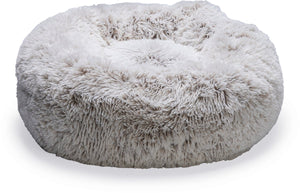 Beeztees siba - orthopedische hondenmand - donut hondenmand - fluffy - beige - 60x60x25 cm