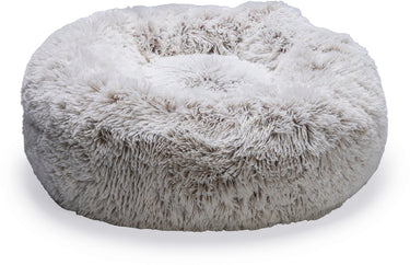 Beeztees siba - orthopedische hondenmand - donut hondenmand - fluffy - beige - 70x70x25 cm