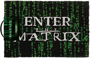 Pyramid international the matrix deurmat enter the matrix 40 x 60 cm zwart groen