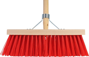 Bouwkern vero bezem rood bb 35cm steel 140cm