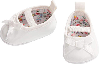 Heless poppenschoenen ballerina meisjes 30-34 cm polyester wit