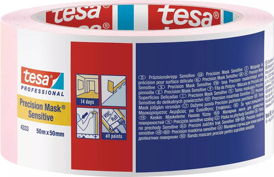 Tesa precision sensitive 04333-00021-02 maskeertape präzisionskrepp lichtroze (l x b) 50 m x 50 mm 1 stuk(s)