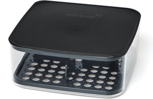 Amuse kaasdoos - vershouddoos - vershoudbakjes - stapelbaar - grijs - 3 l