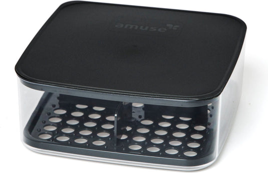Amuse kaasdoos - vershouddoos - vershoudbakjes - stapelbaar - grijs - 3 l