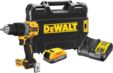 Dewalt dcd805e1t | xr g3 compacte schroef- klopboormachine 18v in tstak (1x 1.7ah powerstack accu + lader) - dcd805e1t-qw
