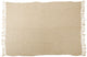 Arti casa katoenen plaid - 130 x 170 cm - decoratieve deken met franjes - katoen - beige naturel