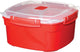 Sistema microwave magnetronbakje - stoomkoker magnetron - met deksel - rood – 3.2l