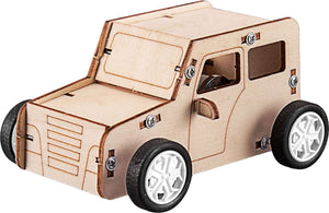 Houten bouwpakket pull string auto
