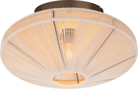 Eglo orimini plafondlamp - e27 - ø 38 cm - crème brons - textiel