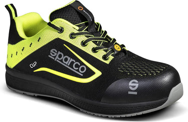 Sparco cup nurburg – lichtgewicht s1p veiligheidsschoen met ademend jacquard en sportieve stijl - zwart 40