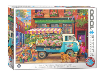 Eurographics volkswagen - the flower van - bigelow illustrations - 1000 stukjes 68×48cm (b×h) - legpuzzel
