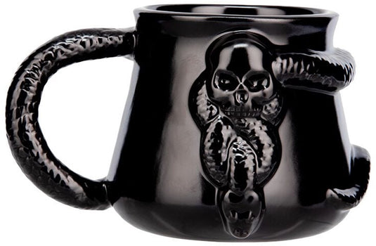 Paladone harry potter dark mark mok met nagini handgreep – officieel gelicentieerde 400 ml zwarte keramische beker-